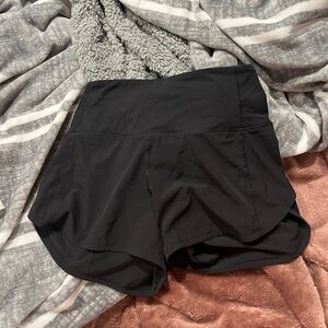 Lululemon Size 2 Black Speed Ups (Lining Cut Put)